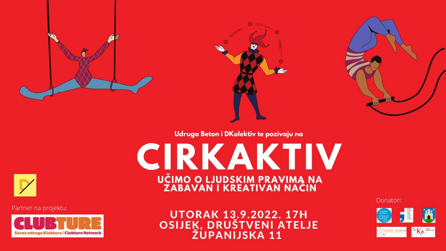 Poziv na radionicu: CirkAktiv - učimo o ljudskim pravima na zabavan i kreativan način