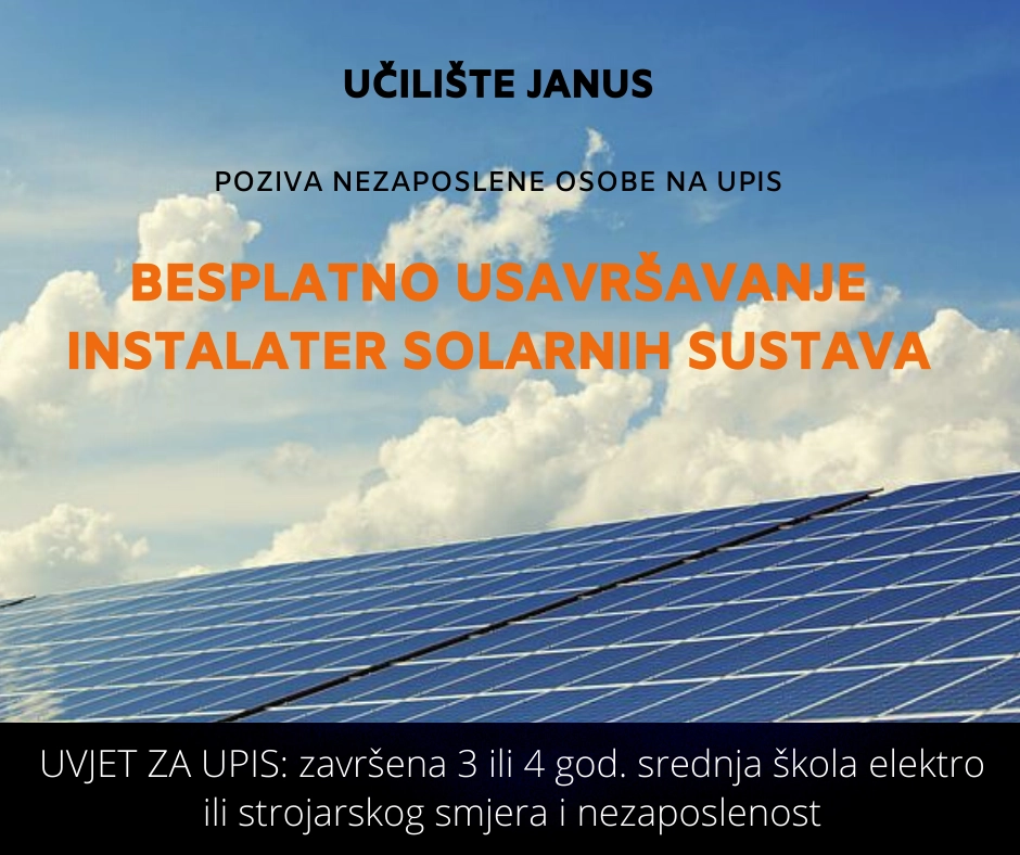 Besplatna edukacija - Instalater solarnih sustava