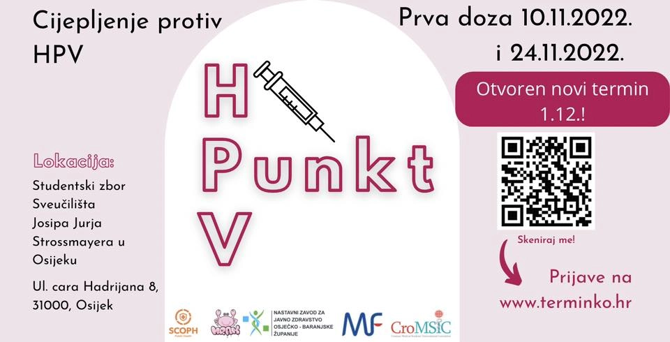 HPV cijepni punkt za mlade