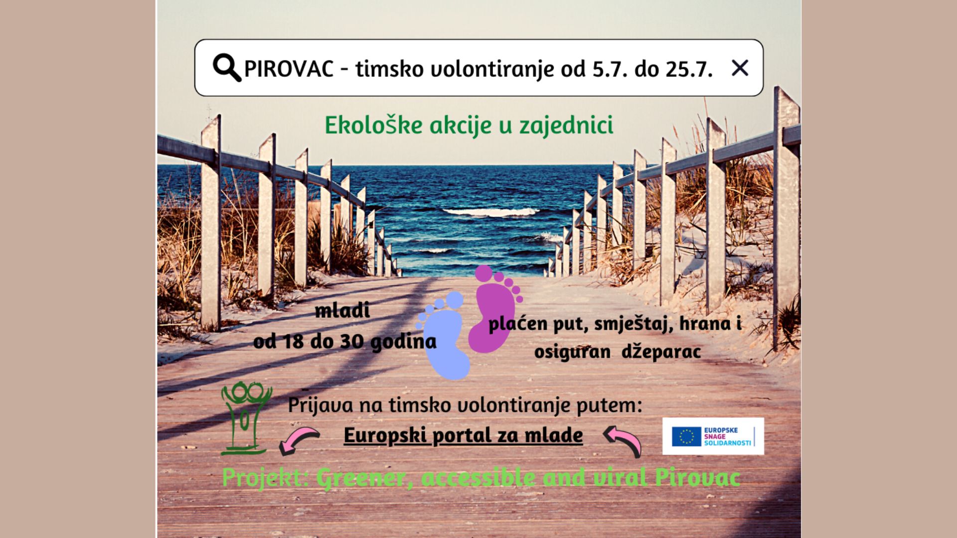 Poziv na timsko volontiranje u Pirovcu